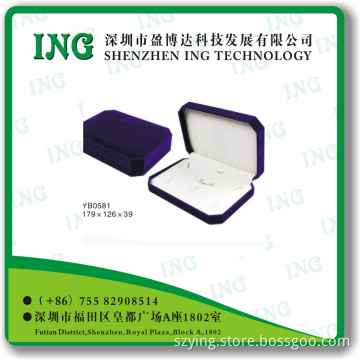 Jewelry Box/Customized Gift Box/Dark Blue/Wood/PU Leather/Wool/PVC Box